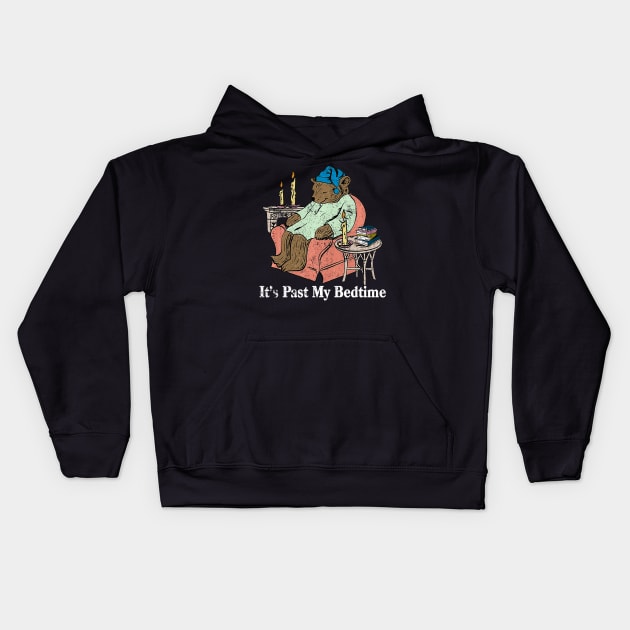 It's Past My Bedtime Vintage Grunge ver Kids Hoodie by drreamweaverx